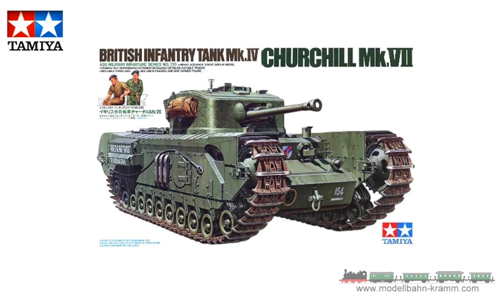 Tamiya 35210, EAN 2000000827872: 1:35 Scale Kit, British Tank Churchill Mk.VII