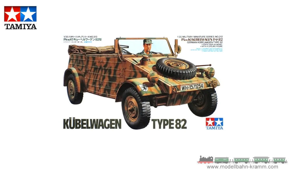 Tamiya 35213, EAN 4950344352135: 1:35 Bausatz, Deuscher Pkw K1 Kübelwagen Typ82