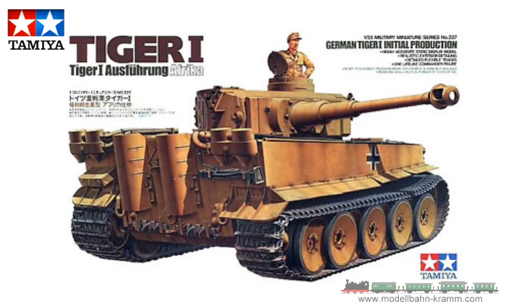 Tamiya 35227, EAN 4950344993321: 1:35 Kit, Dt. Tiger I Init./Early Production