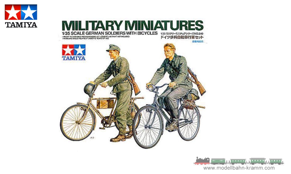 Tamiya 35240, EAN 2000002996217: 1:35 Scale Kit, Diorama Set Soldiers with Bicycle.