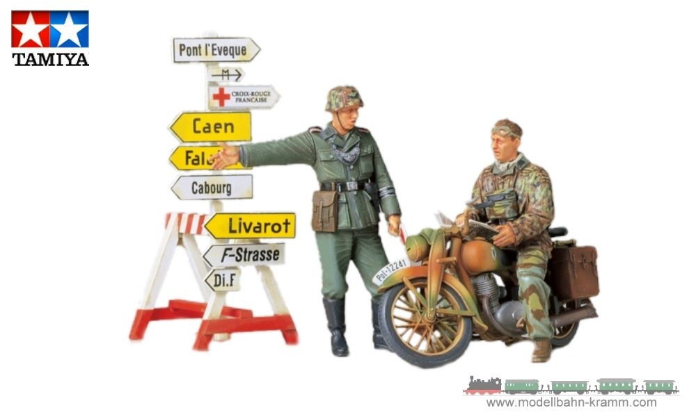 Tamiya 35241, EAN 2000002996224: 1:35, Kit, Two soldiers with DKW NZ350.