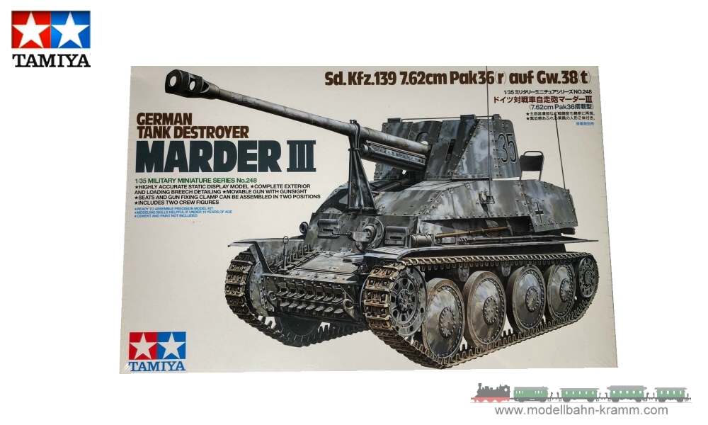 Tamiya 35248, EAN 2000006509703: 1:35 Scale Kit, German Panzerjäger Marder III