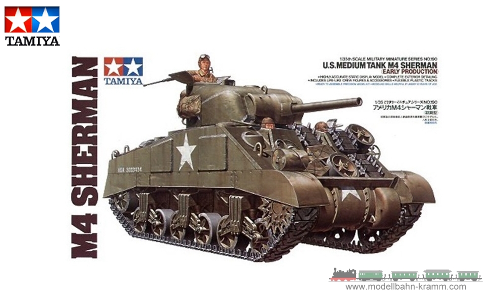 Tamiya 35250, EAN 4950344992782: 1:35 Bausatz, U.S. M4A3 Sherman 75MM Gun