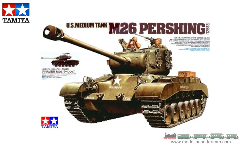 Tamiya 35254, EAN 2000000061221: 1:35 Kit, U.S. Tank M26 Pershing