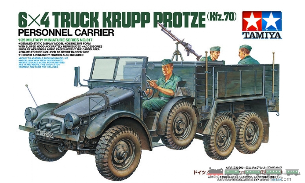 Tamiya 35317, EAN 4950344353170: Kit 1:35 Ger. Light Truck Krupp Protze