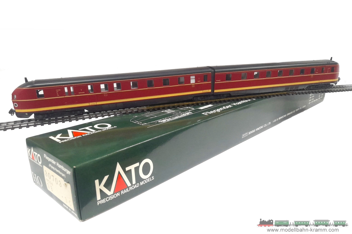 1A.Gebrauchtware 450.0030703.001, EAN 2000075448842: Kato H0 30703 Triebzug VT 04 Fliegender Hamburger rot DB