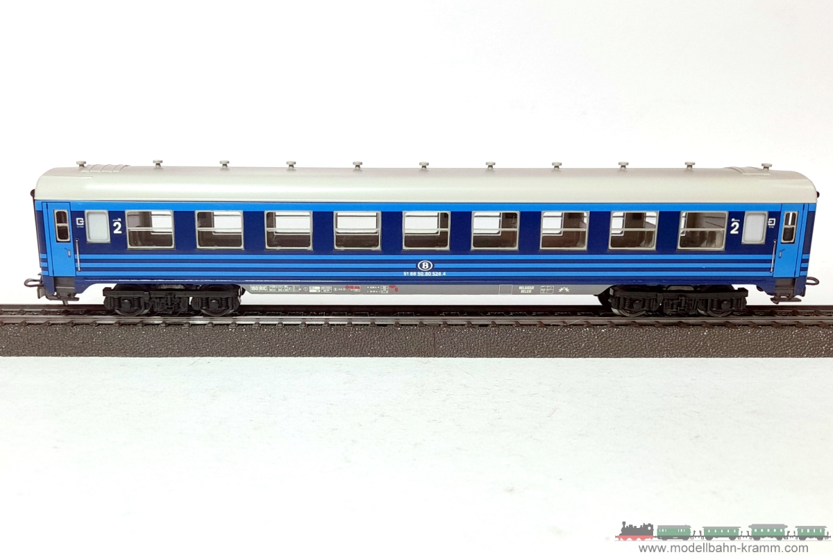 1A.Gebrauchtware 540.0004116.001, EAN 2000075535115: Märklin H0 AC 4116 Liegewagen 2 Klasse hellblau/blau SNCB