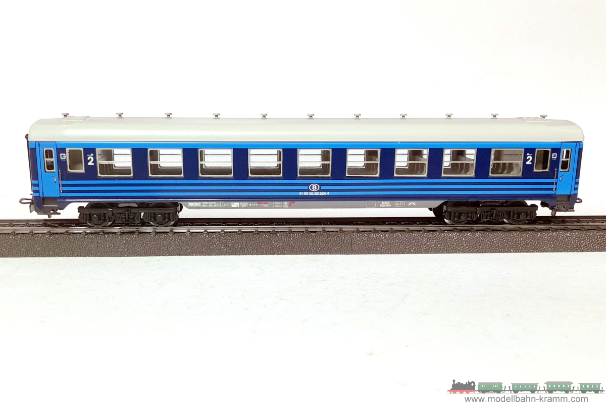 1A.second hand goods 540.0004116.002, EAN 2000075535191: Märklin H0 AC 4116 Liegewagen 2 Klasse hellblau/blau SNCB