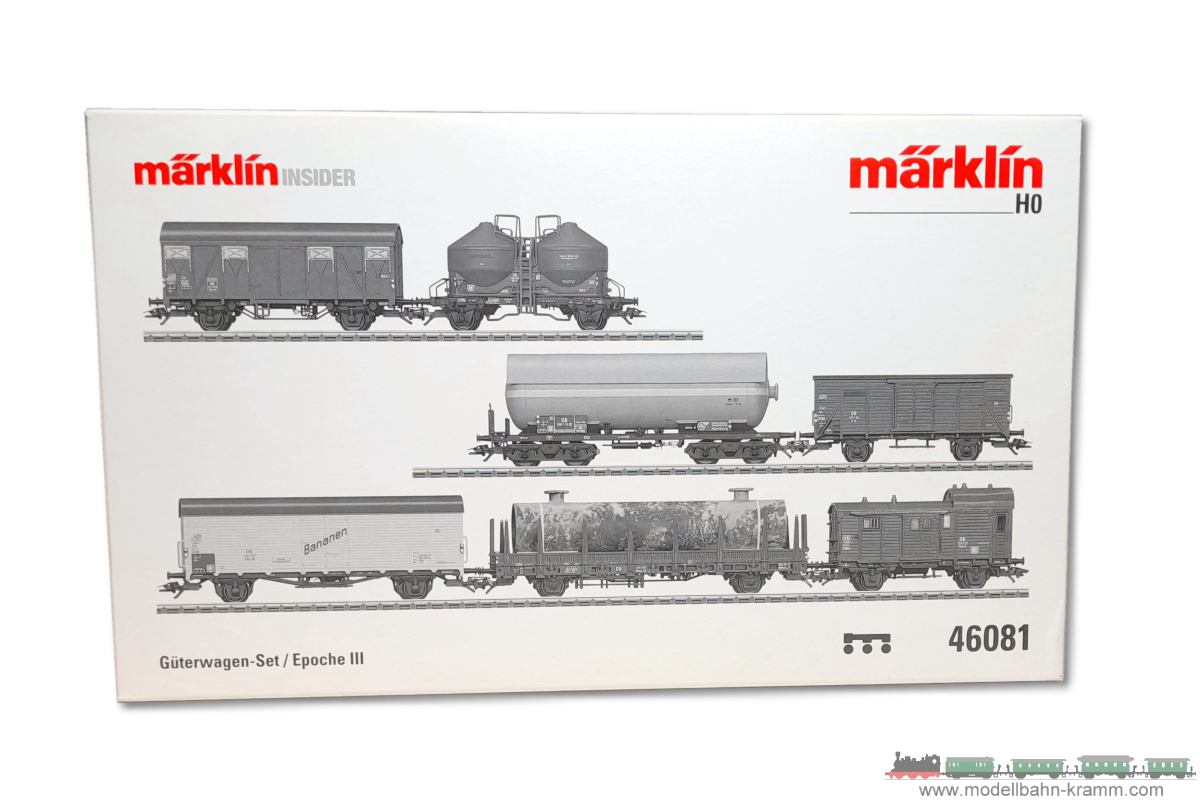 1A.second hand goods 540.0046081.001, EAN 2000075568281: Märklin H0 AC 46081 Güterwagen-Set 7-teilig DB