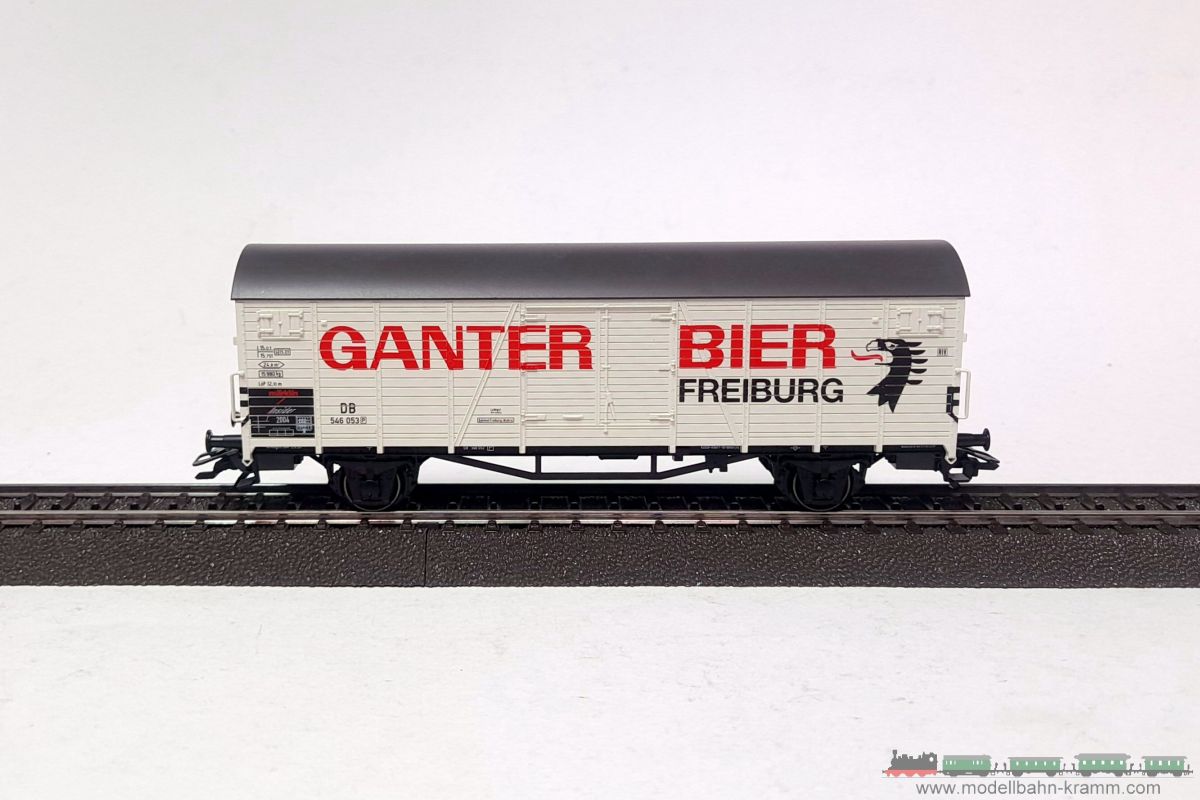 1A.Gebrauchtware 540.0046201.002, EAN 2000075524355: Märklin H0 AC 46201 Gedeckter Güterwagen Ganter Bier DB