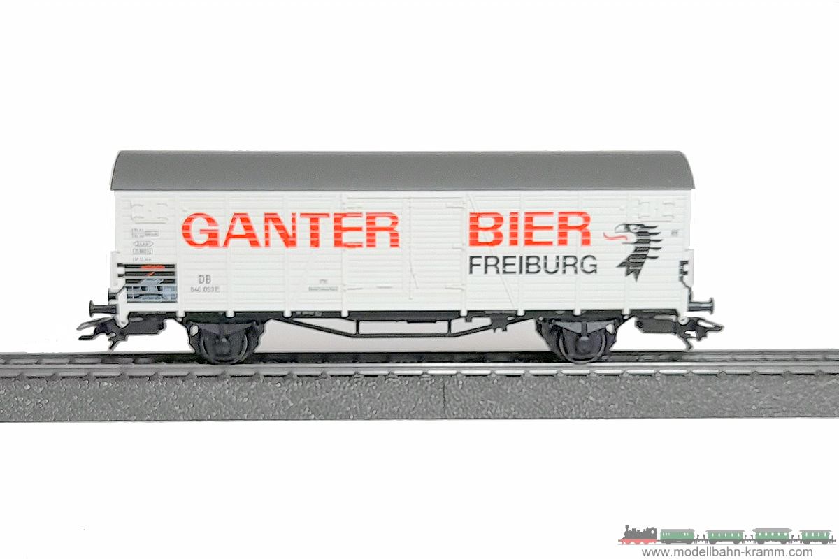 1A.Gebrauchtware 540.0046201.003, EAN 2000075558961: Märklin H0 AC 46201 Gedeckter Güterwagen Ganter Bier DB
