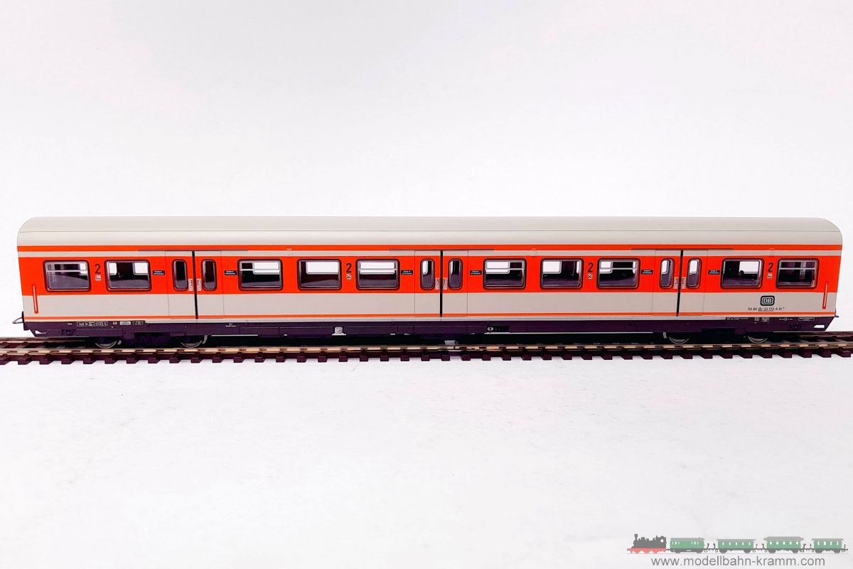 1A.second hand goods 650.0058500.002, EAN 2000075530929: Piko H0 DC 58500 S-Bahn x-Wagen 2. Klasse orange DB