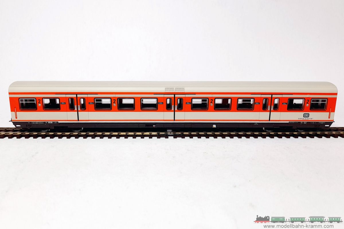 1A.second hand goods 650.0058500.003, EAN 2000075530936: Piko H0 DC 58500 S-Bahn x-Wagen 2. Klasse orange DB