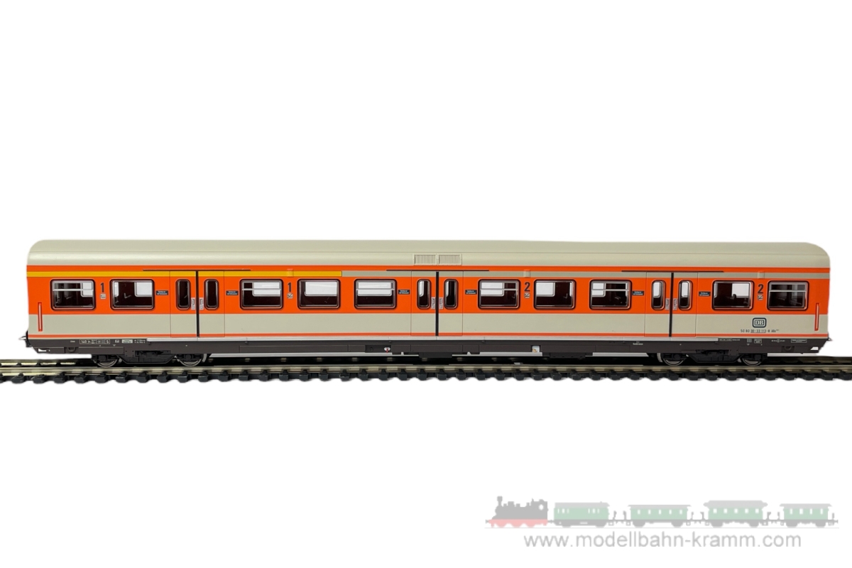 1A.second hand goods 650.0058502.002, EAN 2000075545848: Piko H0 DC 58502 S-Bahn x-Wagen 1./2. Klasse orange DB