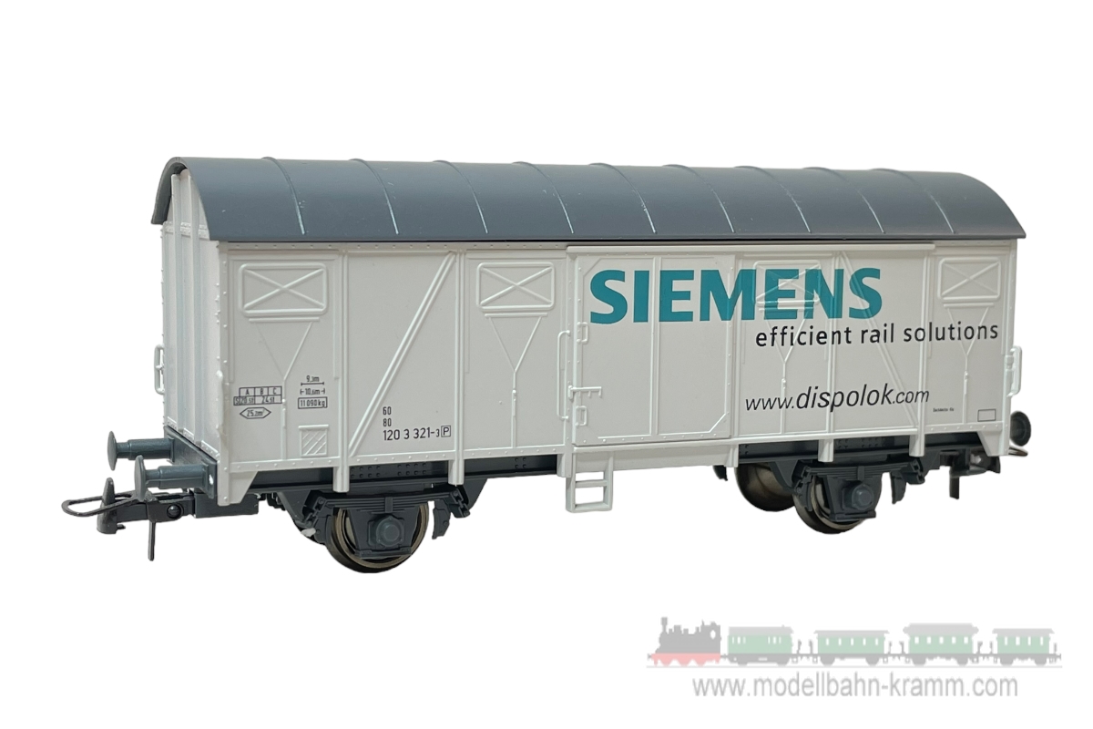 1A.Gebrauchtware 711.0047715.001, EAN 2000075576439: Roco H0 DC 47715 gedeckter Güterwagen Siemens DB