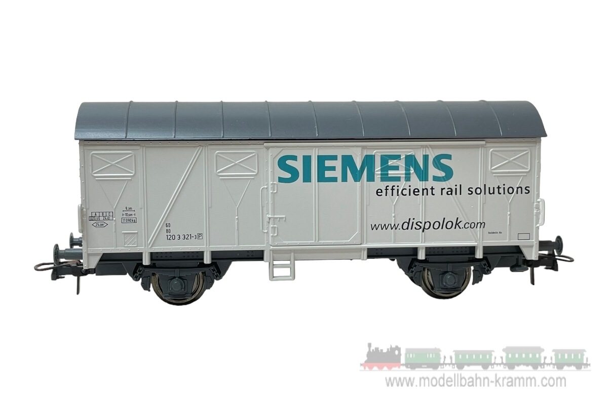 1A.second hand goods 711.0047715.002, EAN 2000075576446: Roco H0 DC 47715 gedeckter Güterwagen Siemens DB