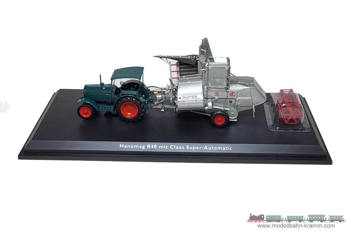 KOVAP Hanomag R 40 Traktor Modell türkis - braunes Verdeck Spielzeug