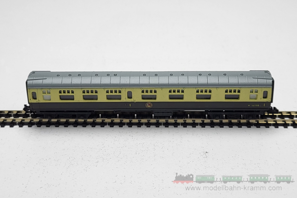 1A.Gebrauchtware 870.0000301.001, EAN 2000075650016: Trix N 301 Reisezugwagen MK 1 Corridor Composite Coach braun/beige British Railways