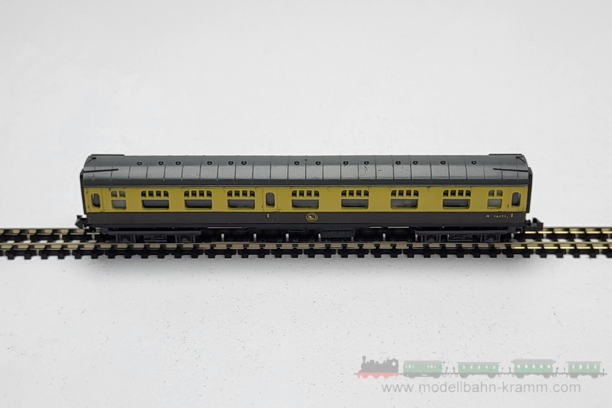 1A.Gebrauchtware 870.0013004.001, EAN 2000075649966: Trix N 13004 Reisezugwagen MK 1 Corridor Composite Coach braun/beige British Railways