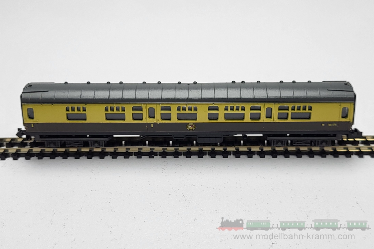 1A.Gebrauchtware 870.0013004.002, EAN 2000075649973: Trix N 13004 Reisezugwagen MK 1 Corridor Composite Coach braun/beige British Railways