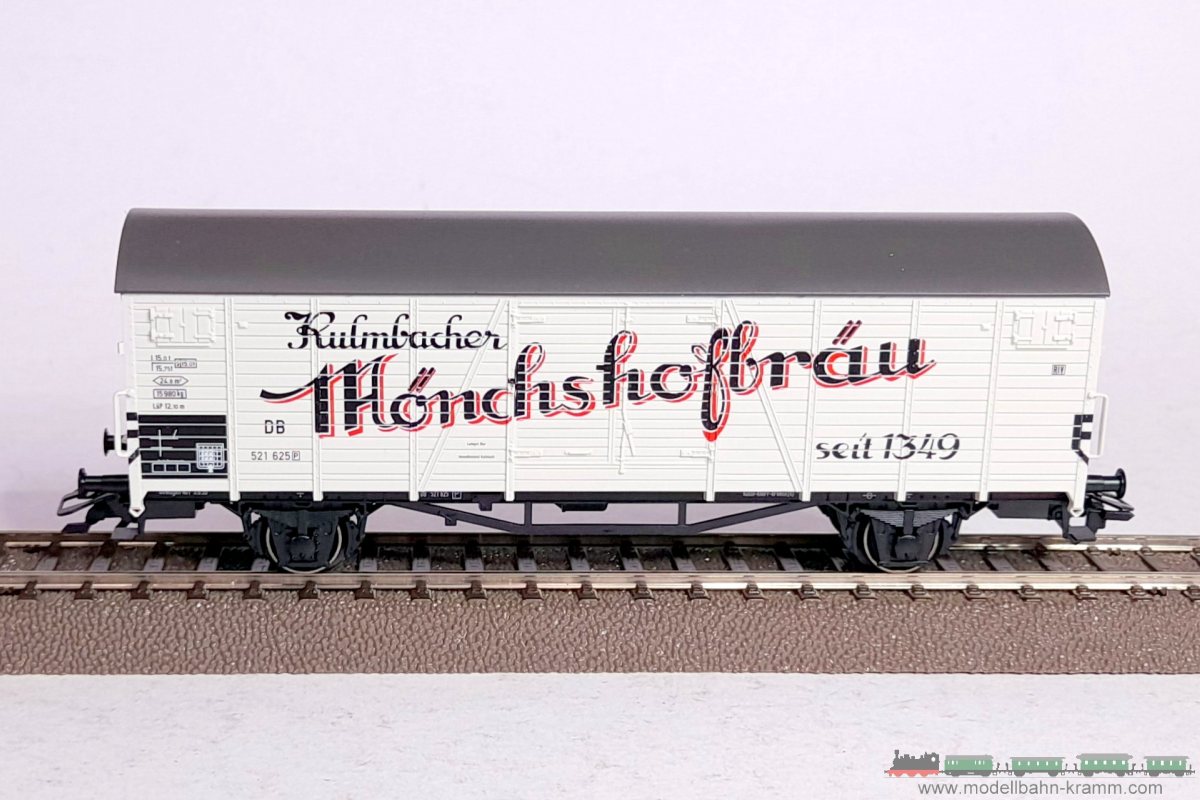 1A.Gebrauchtware 870.0024049.002, EAN 2000075544568: Trix H0 DC 24049 Kühlwagen Tnfhs38 Kulmbacher Mönchshof DB