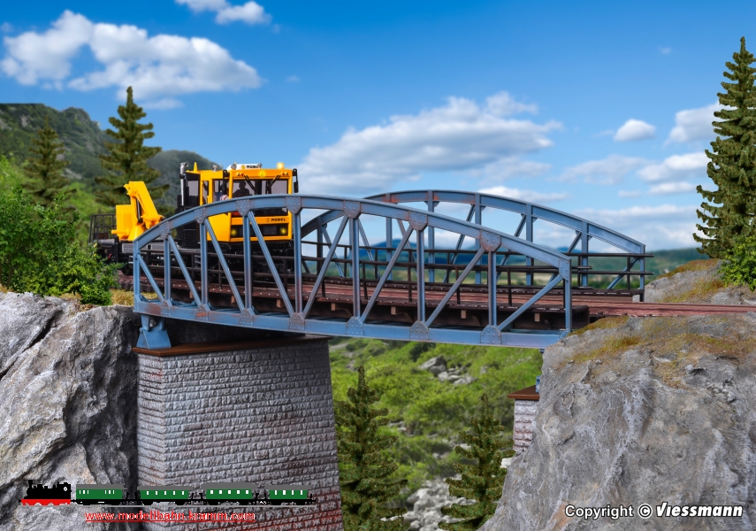 Vollmer 42540, EAN 4026602425405: H0 Stahlbogenbrücke, gebogen