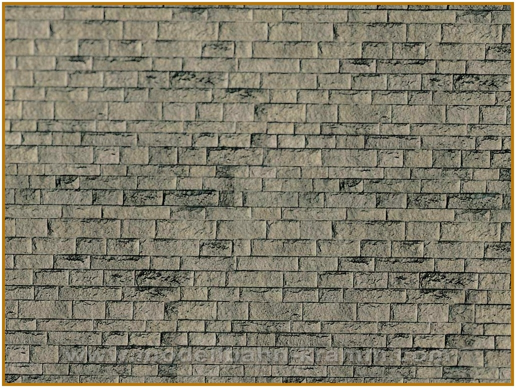 Vollmer 46049, EAN 4026602460499: H0 Mauerplatte Haustein natur aus Karton