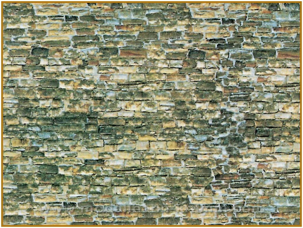 Vollmer 47362, EAN 4026602473628: N Mauerplatte Naturstein aus Karton