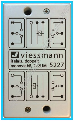 Viessmann 5227, EAN 4026602052274: Relais, monostabil, 2 x 2UM, negativer Schaltimpuls