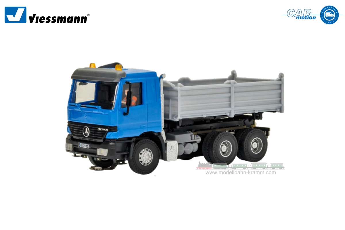 Viessmann 8010, EAN 4026602080109: H0 MB ACTROS 3-axle dump truck withrotating flashing lights, basic