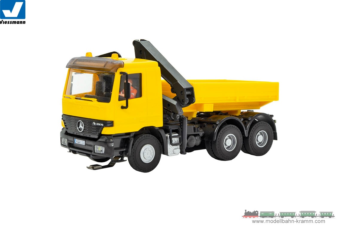 Viessmann 8023, EAN 4026602080239: H0 MB ACTROS 3-axle tractor with loading crane androtating flashin