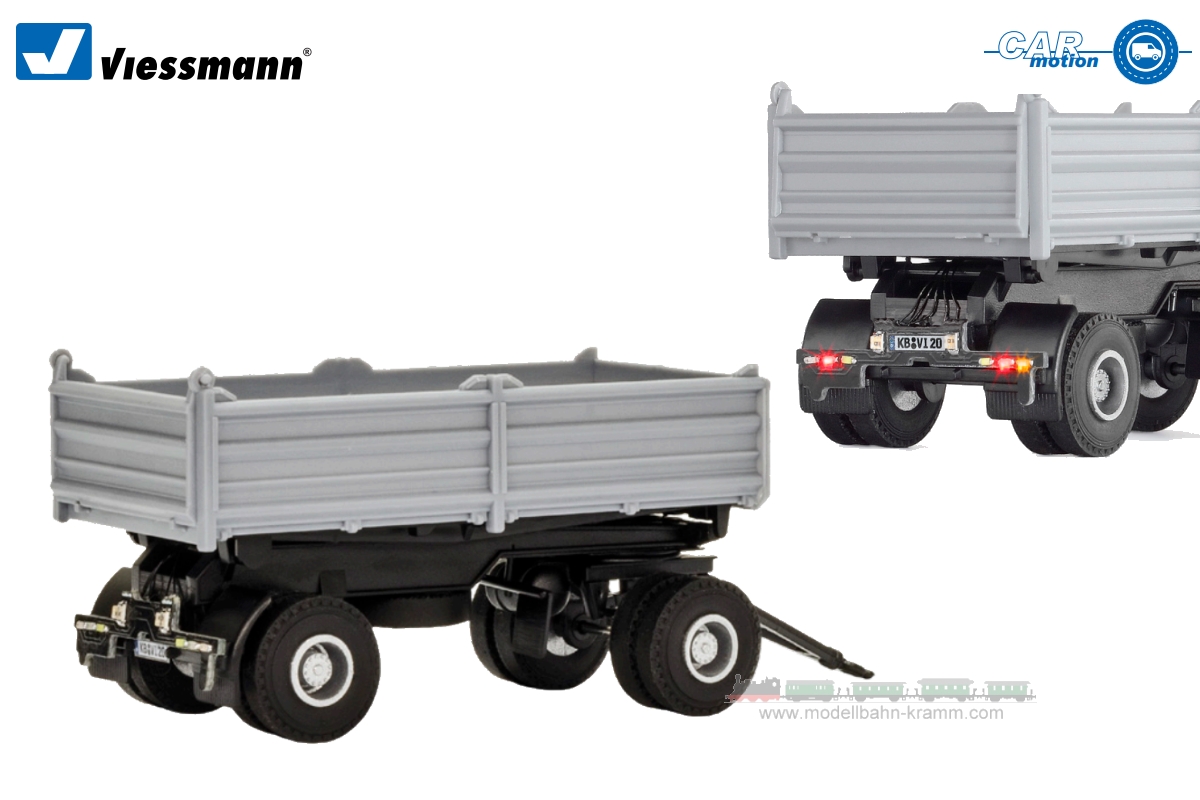 The trailer with rear lighting is equipped with a
