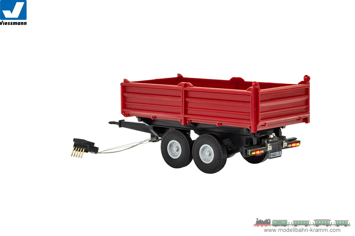 The trailer with rear lighting is equipped with a