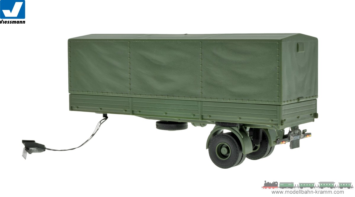 The semitrailer with rear lighting is equipped wit