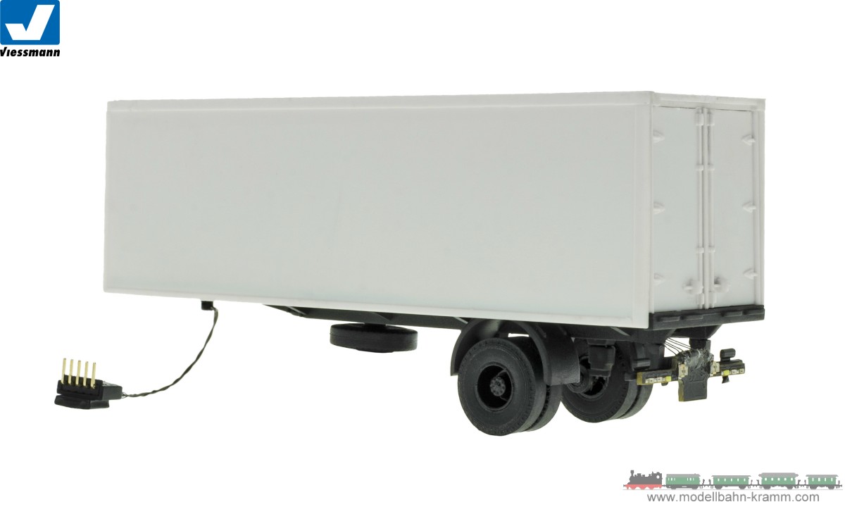 The semitrailer with rear lighting is equipped wit