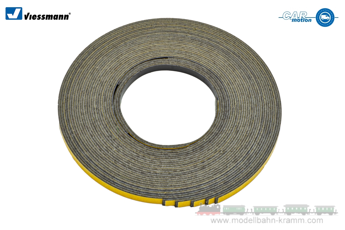 The self adhesive magnetic tape is polarized on it