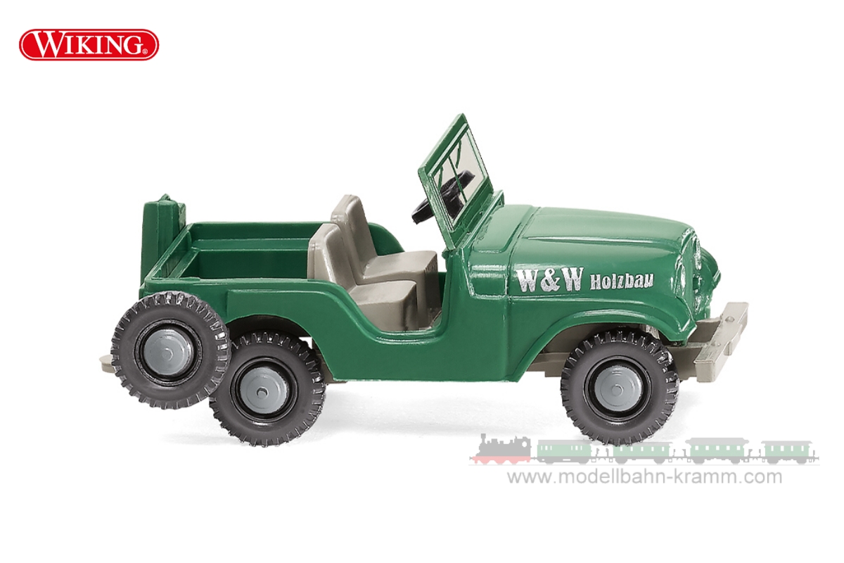 Wiking 001103, EAN 4006190011037: 1:87 Jeep -W&W Holzbau-