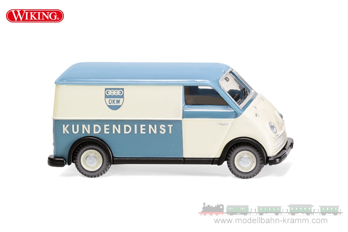 Wiking 033403, EAN 4006190334037: 1:87 DKW speed van box van DKW Kundendienst 1955-1962