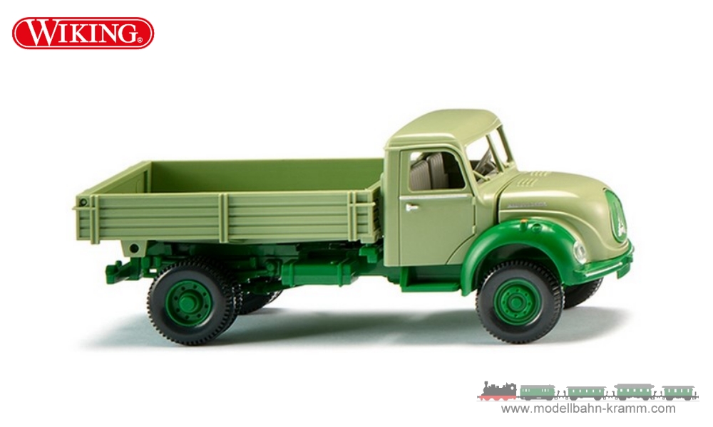 Wiking 042496, EAN 4006190424967: H0/1:87 Magirus Rundhauber Pritschenkipper, hellgrün