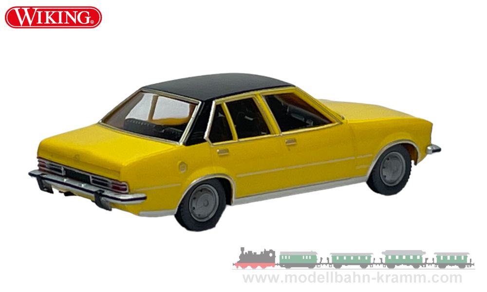 Wiking 079605, EAN 4006190796057: 1:87 Opel Commodore B, verkehrsgelb mit schwarzem Dach