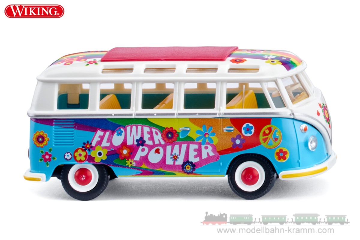 Wiking 079744, EAN 2000075728555: 1:87 VW T1 Flower Power