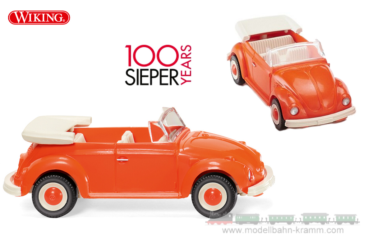 Wiking 080209, EAN 4006190802093: H0/1:87 VW Käfer Cabrio 100 Jahre Sieper