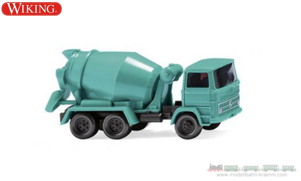 Wiking 094508, EAN 4006190945080: N/1:160 Mercedes Benz Betonmischer, wasserblau