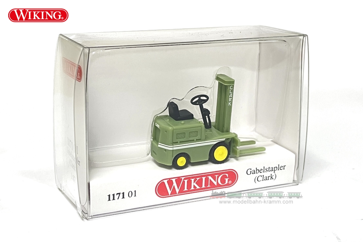 Wiking 117101, EAN 4006190999335: H0/1:87 Clark Gabelstapler blassgrün 1952-56