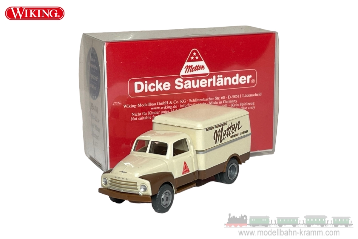 Wiking 835401, EAN 4006190993463: 1:87 Opel Blitz Metten (Sondermodell)