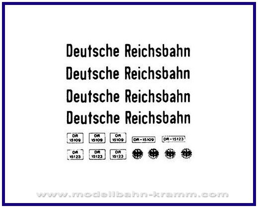 Weinert 4372, EAN 4043186043726: Deutsche Reichsbahn Beschrift