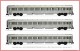 Arnold 4335, EAN 5055286683565: SNCF, 3-unit pack DEV Inox coaches, A9 + 2 x B10 coaches, period I