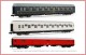 Arnold 4345, EAN 5055286683664: RENFE, 3-unit set T2 Renfe blue + T2 white + D8 red