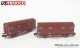 Arnold 6516, EAN 5055286684272: N Set gedeckter Güterwagen Permaplex 2-teilig der SNCF
