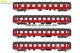 Arndt Spezial-Modelle 25101, EAN 2000075843029: N Set 4x Personenwag. UIC-Y DSB Epoche IV
